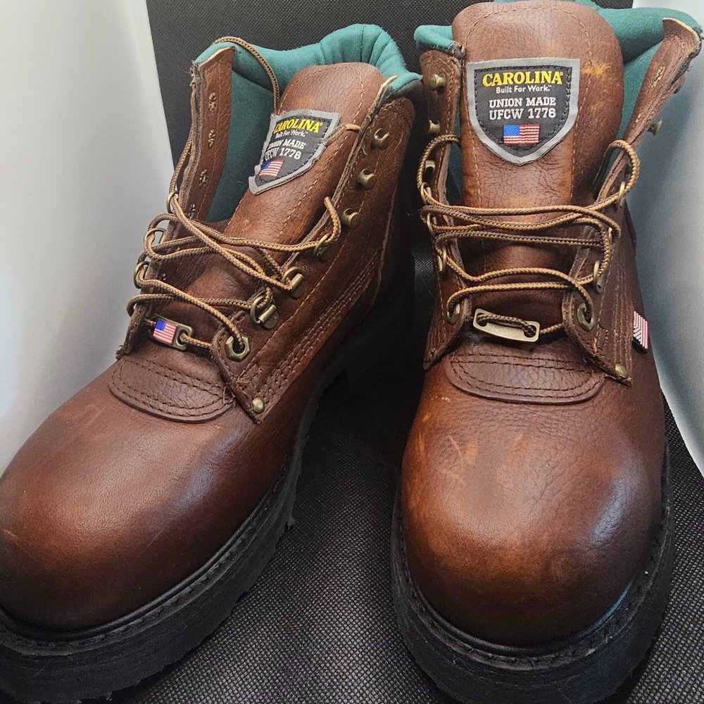 Carolina steeltoe work boots men size 9